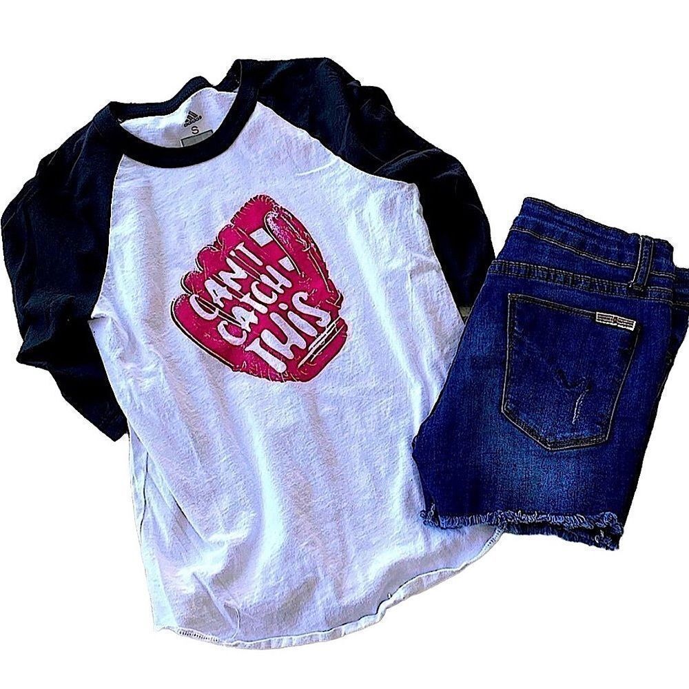 🌴 Adidas “Can’t Catch This” Baseball Tee – Size S